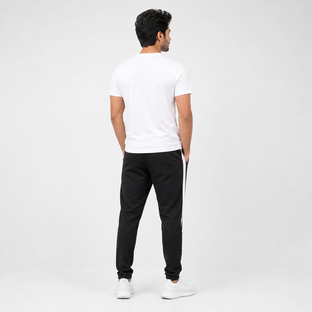 Men's 100 % Polyester Trouser - Black - 73989