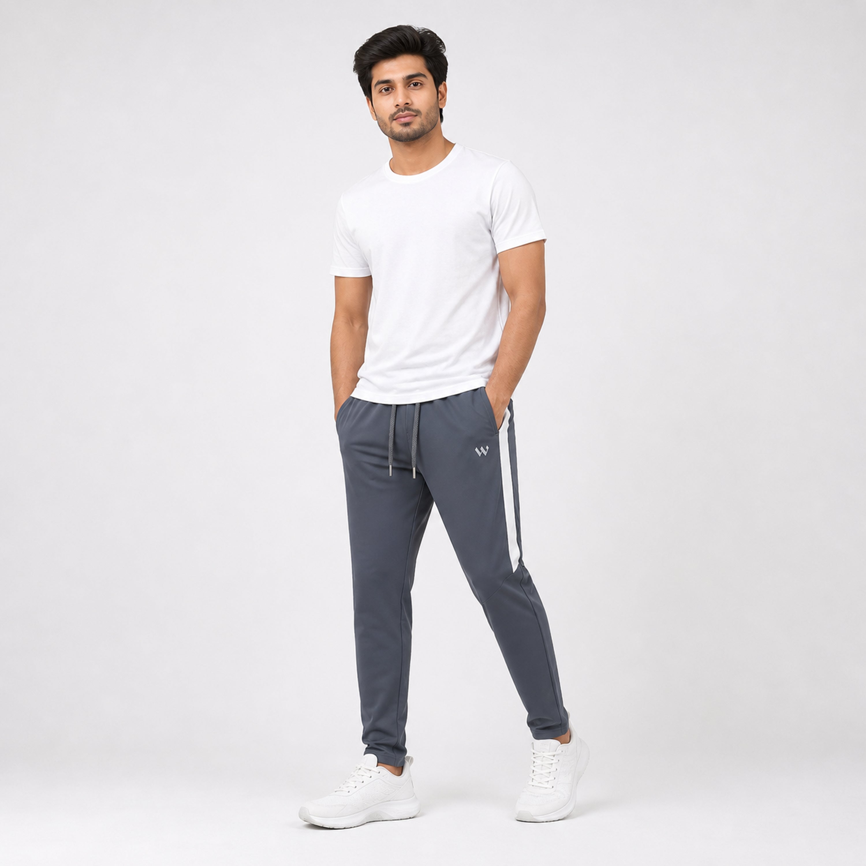 Men's 100 % Polyester Trouser - Charcoal - 73989