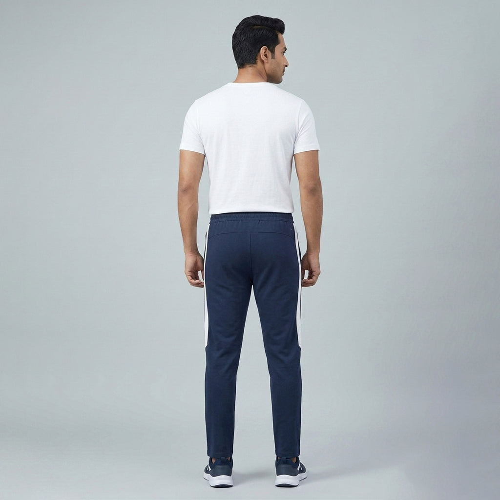 Men's 100 % Polyester Trouser - Navy - 73979