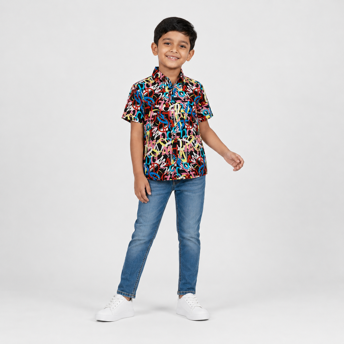 Winner Boys AOP letter Red Shirt 80257