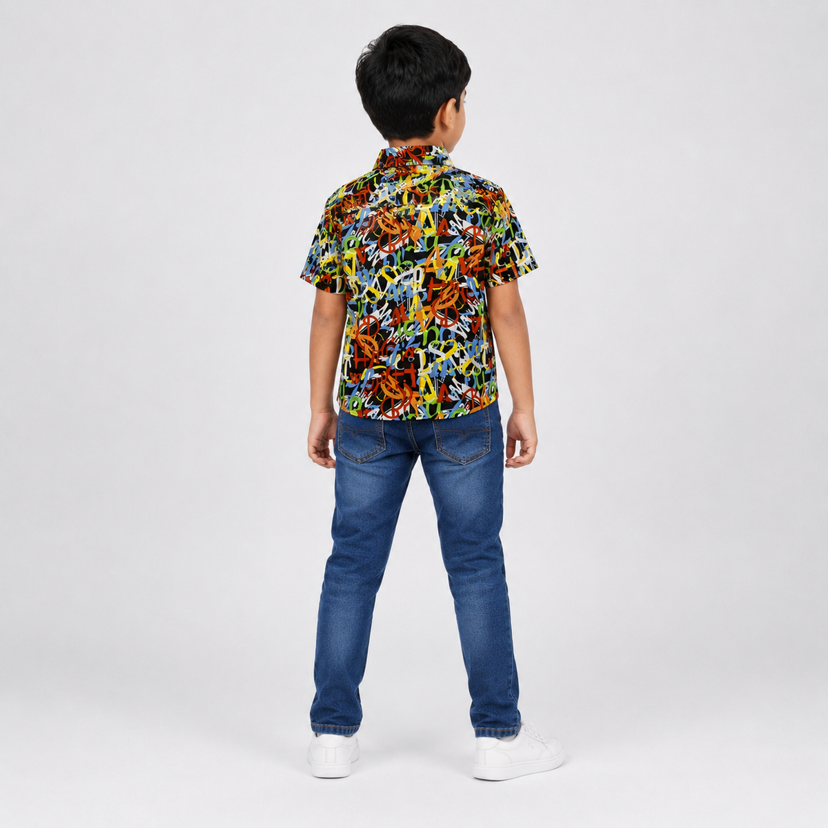 Winner Boys AOP letter Yellow Shirt 80257