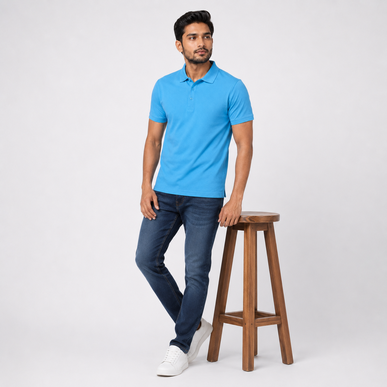 Winner Men's Air Blue Polo Shirt - 73888