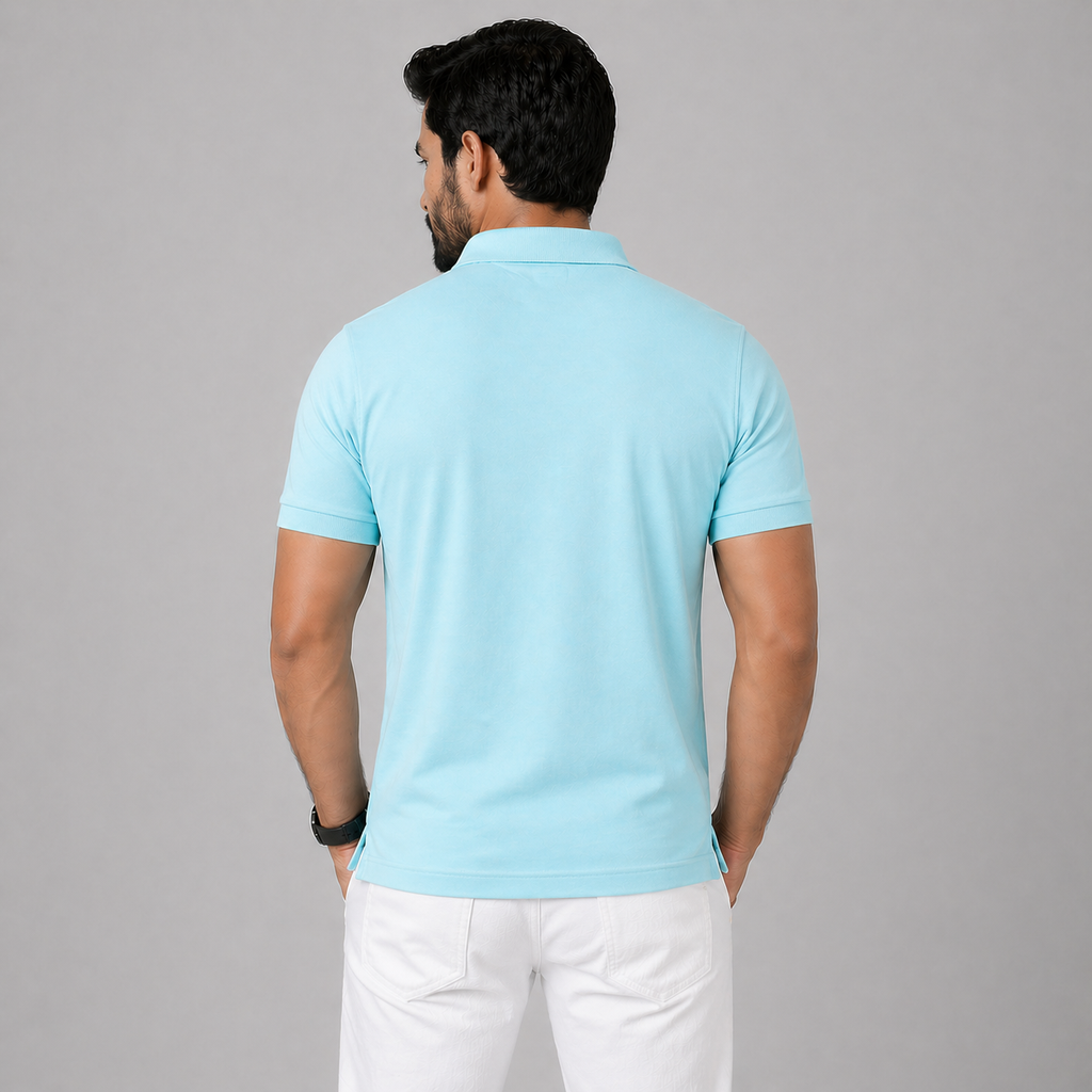 Winner's Mens  Aqua Sky Polo  T Shirt -  73295