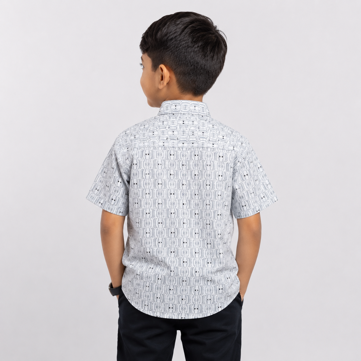 Winner's Ash Aop Kids Boy'S Short Sleeve Shirt - 73667