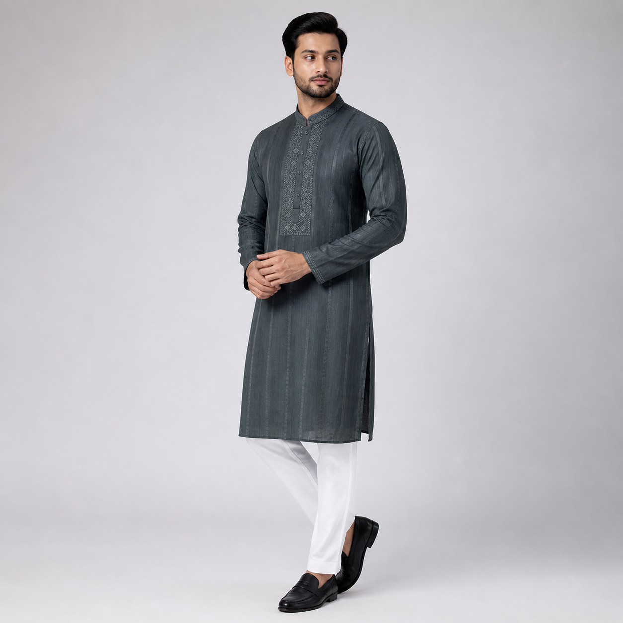 Winner Mens Ash  Panjabi - 73925
