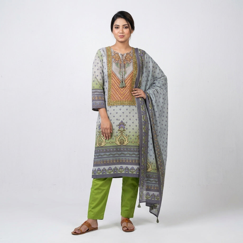 Winner's Ash Ladies Lawn 3 Pcs - 73228
