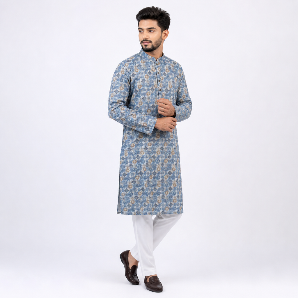 Winner Mens Ash & Biscuit Panjabi - 73914