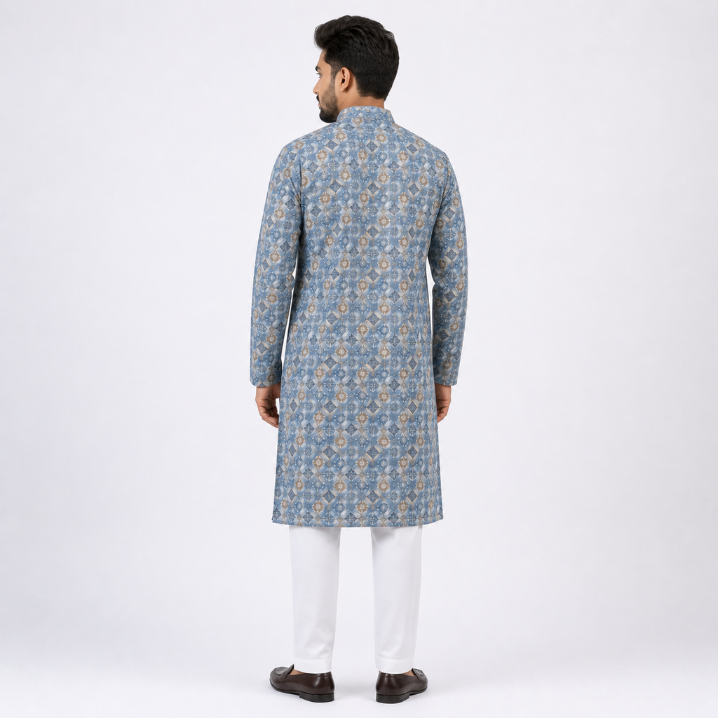 Winner Mens Ash & Biscuit Panjabi - 73914