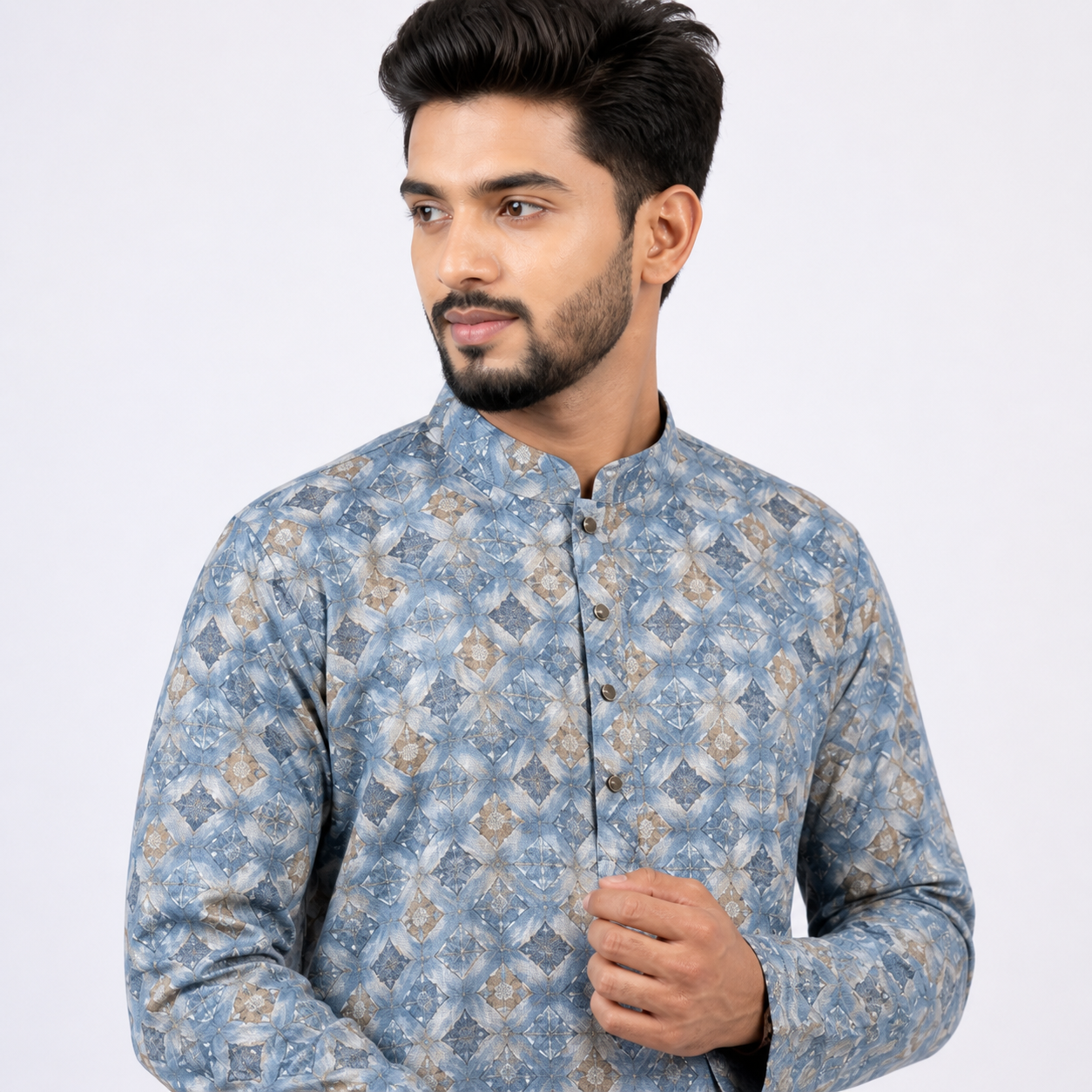 Winner Mens Ash & Biscuit Panjabi - 73914