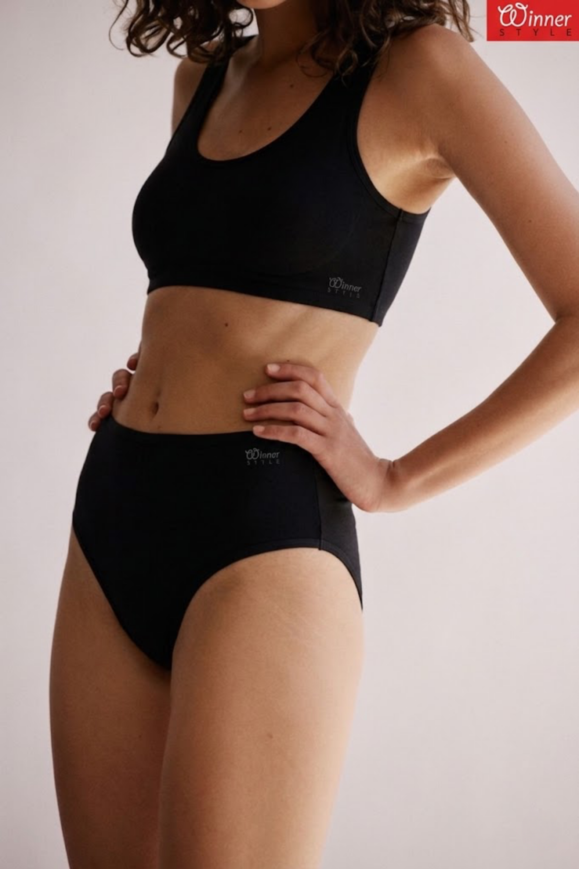 Winner Women's Black Bra  & Panty Set - 73634