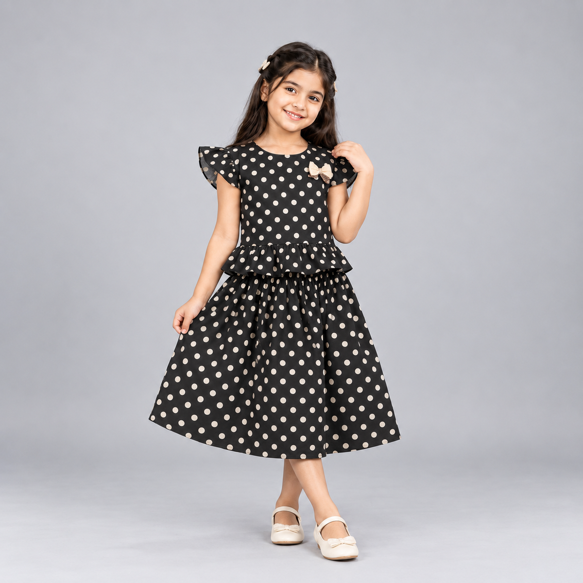 Winner Girls Baige Aop SKIRT TOP SET 80387