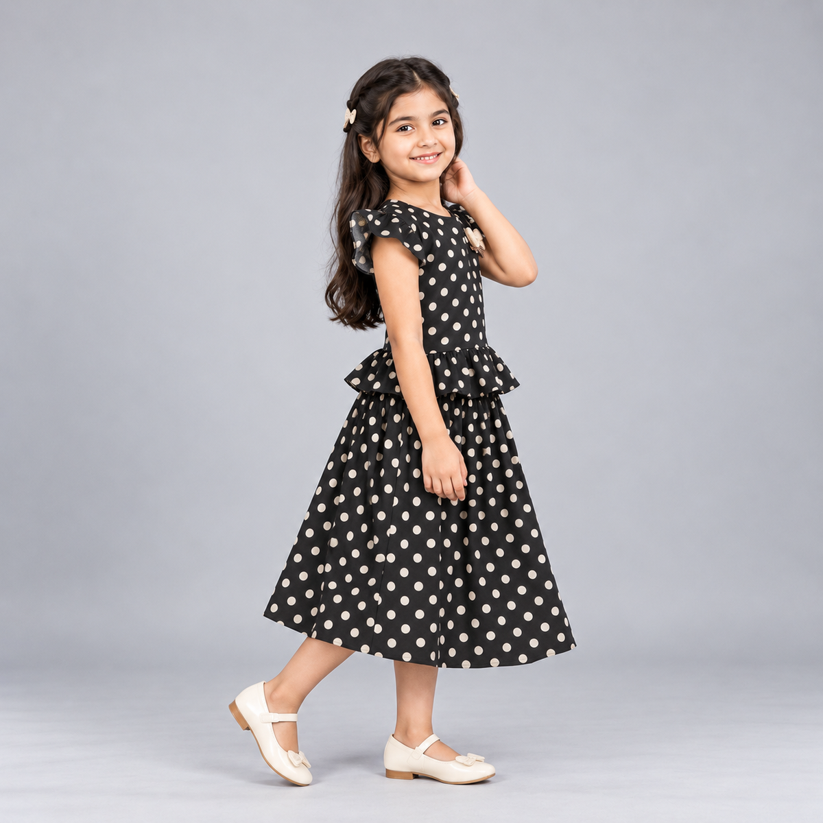 Winner Girls Baige Aop SKIRT TOP SET 80387