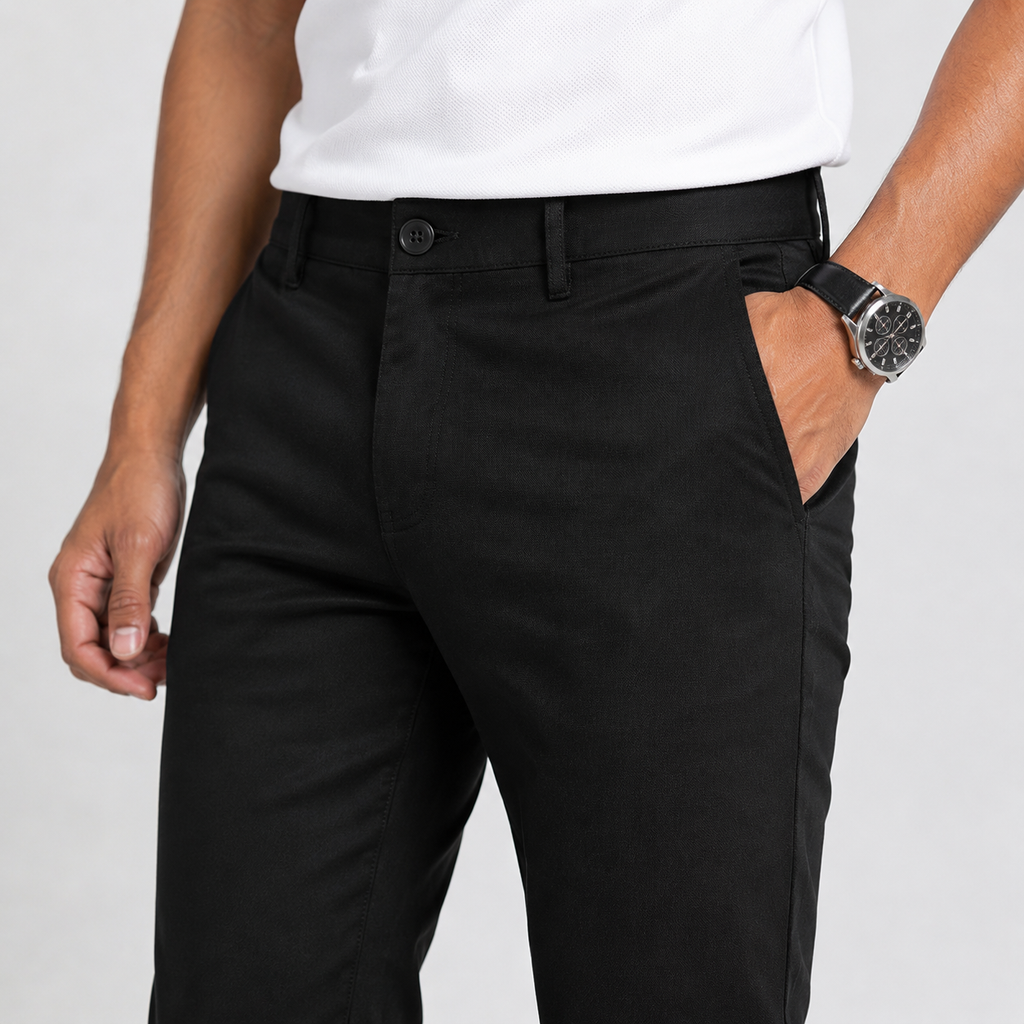 Winner' S Black-4 Men's Twill Trouser-73422