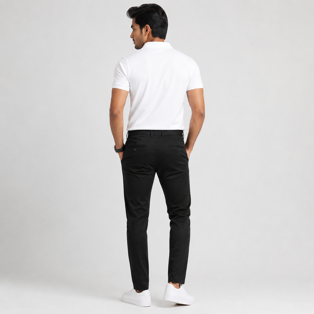 Winner' S Black-4 Men's Twill Trouser-73422