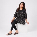 Winner' S  Black Aop Ladies Tops-73530
