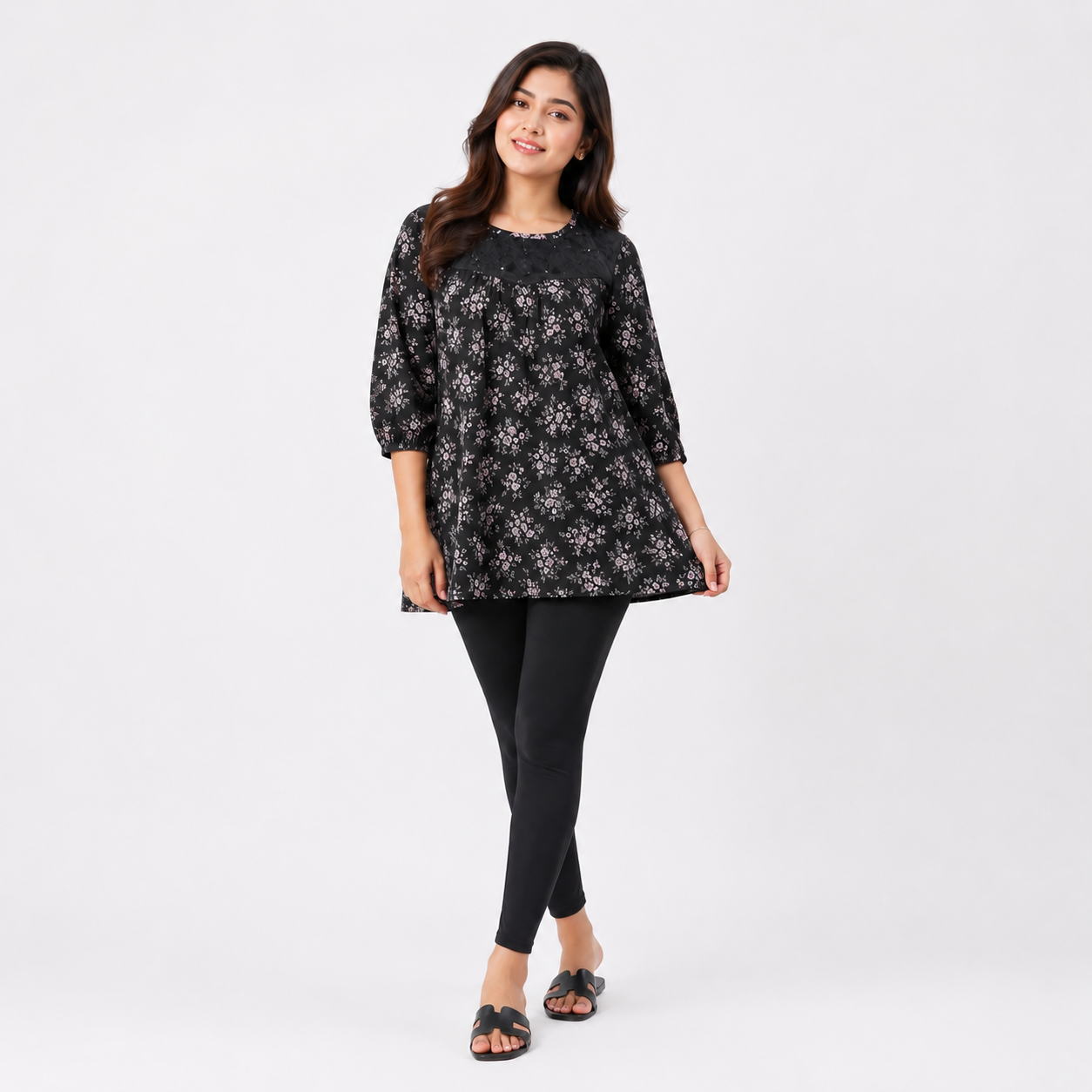 Winner' S  Black Aop Ladies Tops-73530