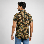 Winner Men's Black FLowral Casual Shirt - 80044