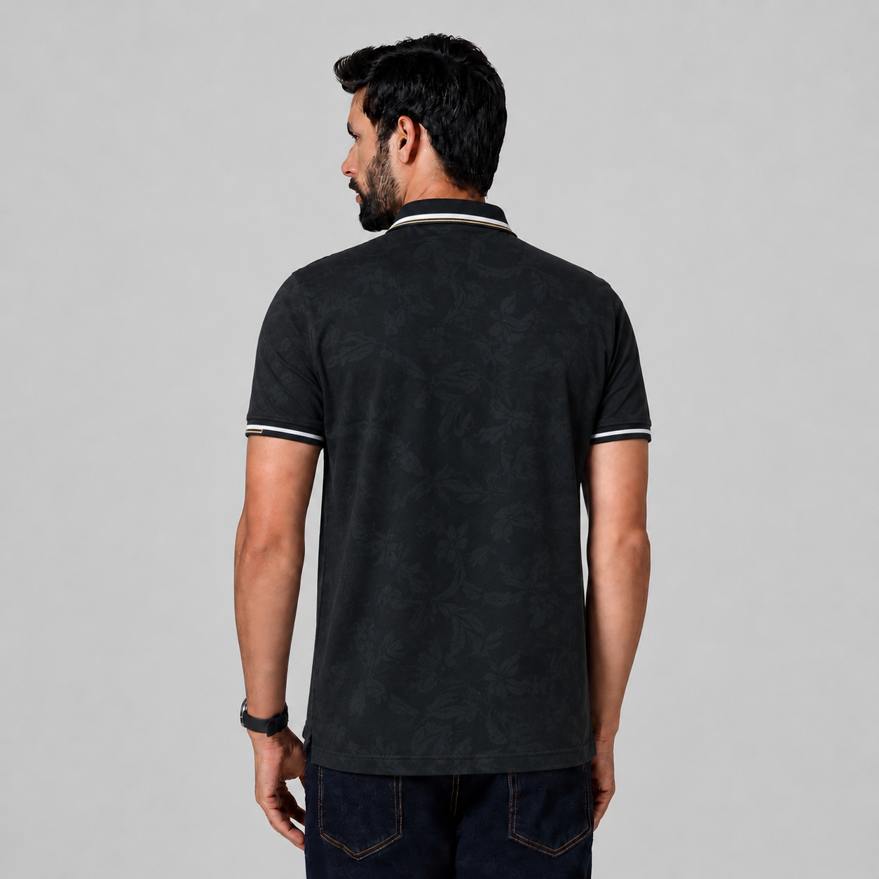 MEN'S BLACK POLO SHIRT - 73537