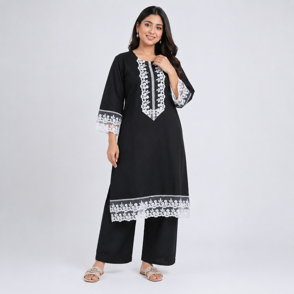 Black Ladies Cord Set  - 80004