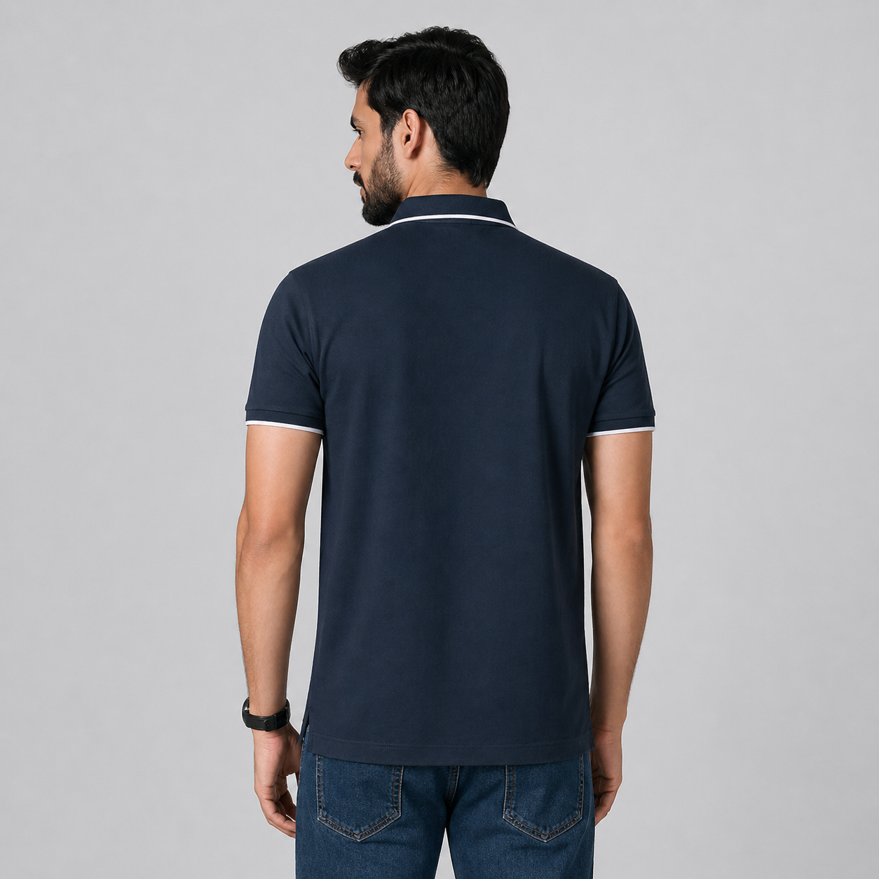 MEN'S BLACK POLO T-SHIRT - 73543