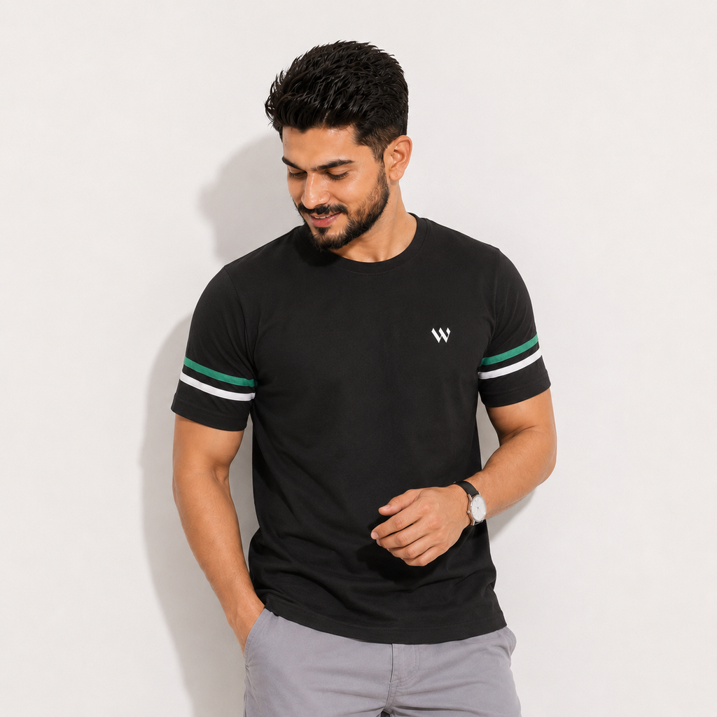 Black Slim Winner Men'S T Shirt - 73873