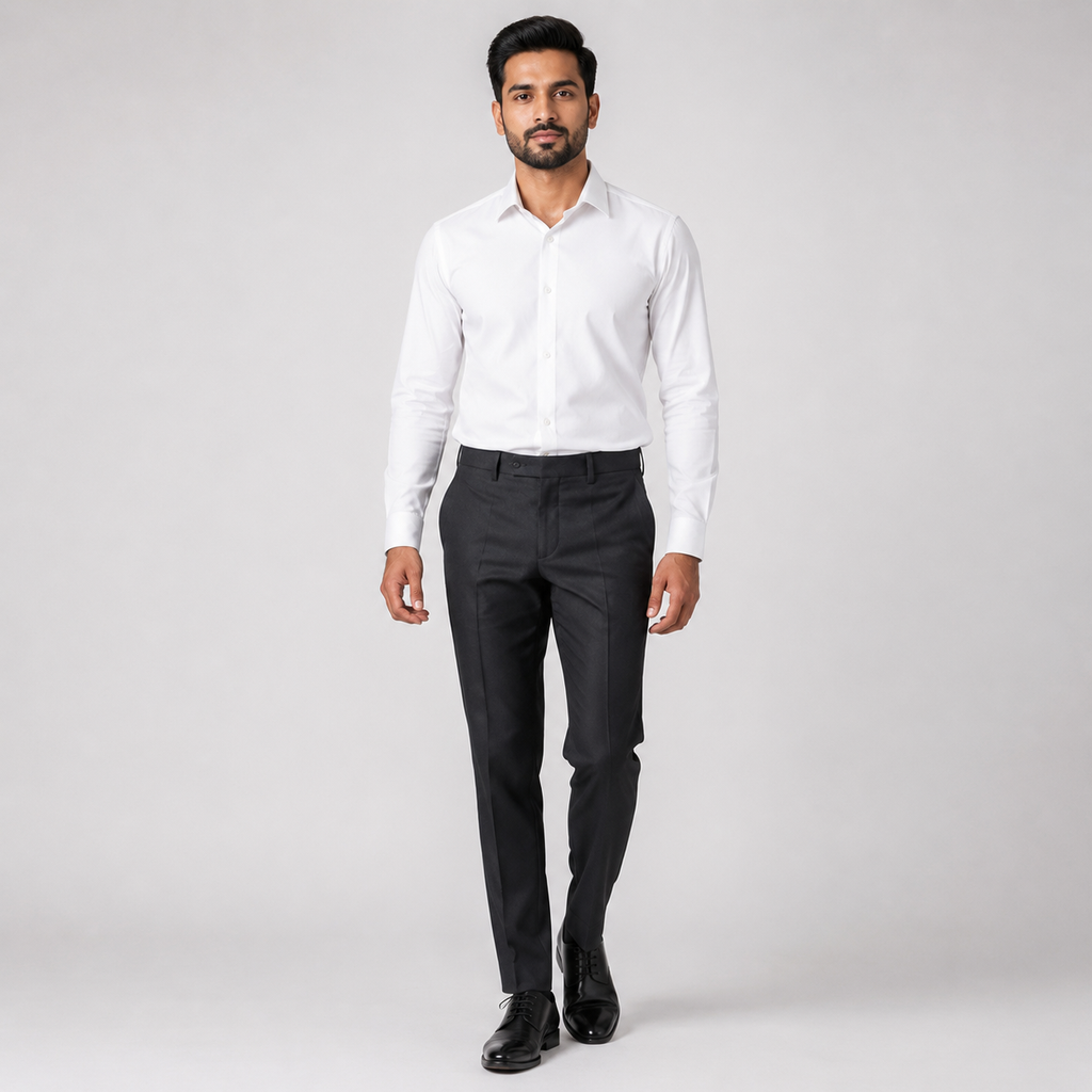 Winner Men's Black Formal Pant - 80174