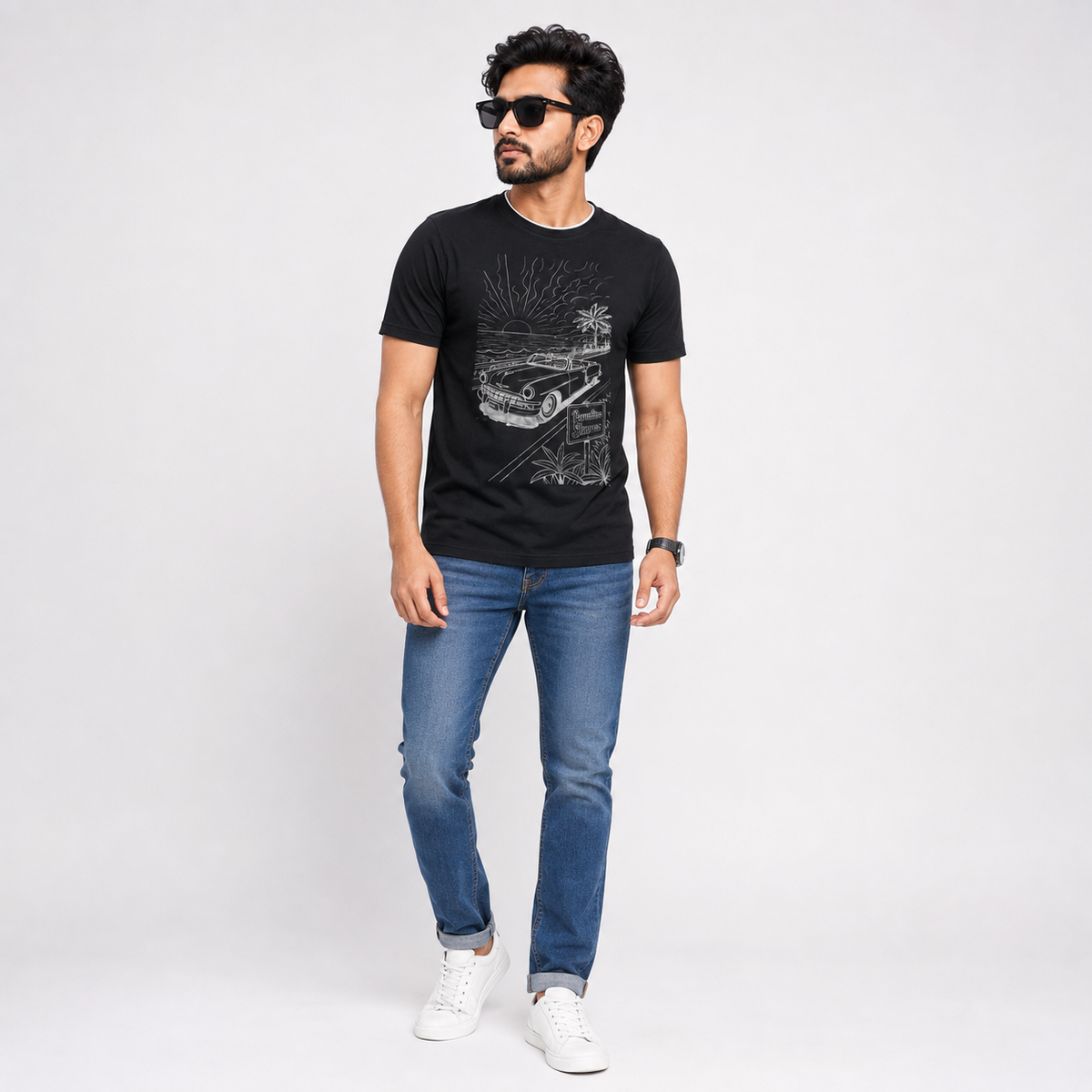 Winner Men's Black T-Shirt - 80273