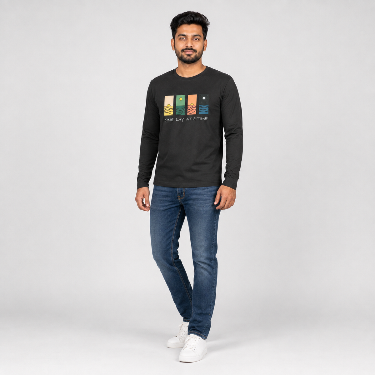 Winner Men's ESPRESSO Full Sleeve T-Shirt-80320