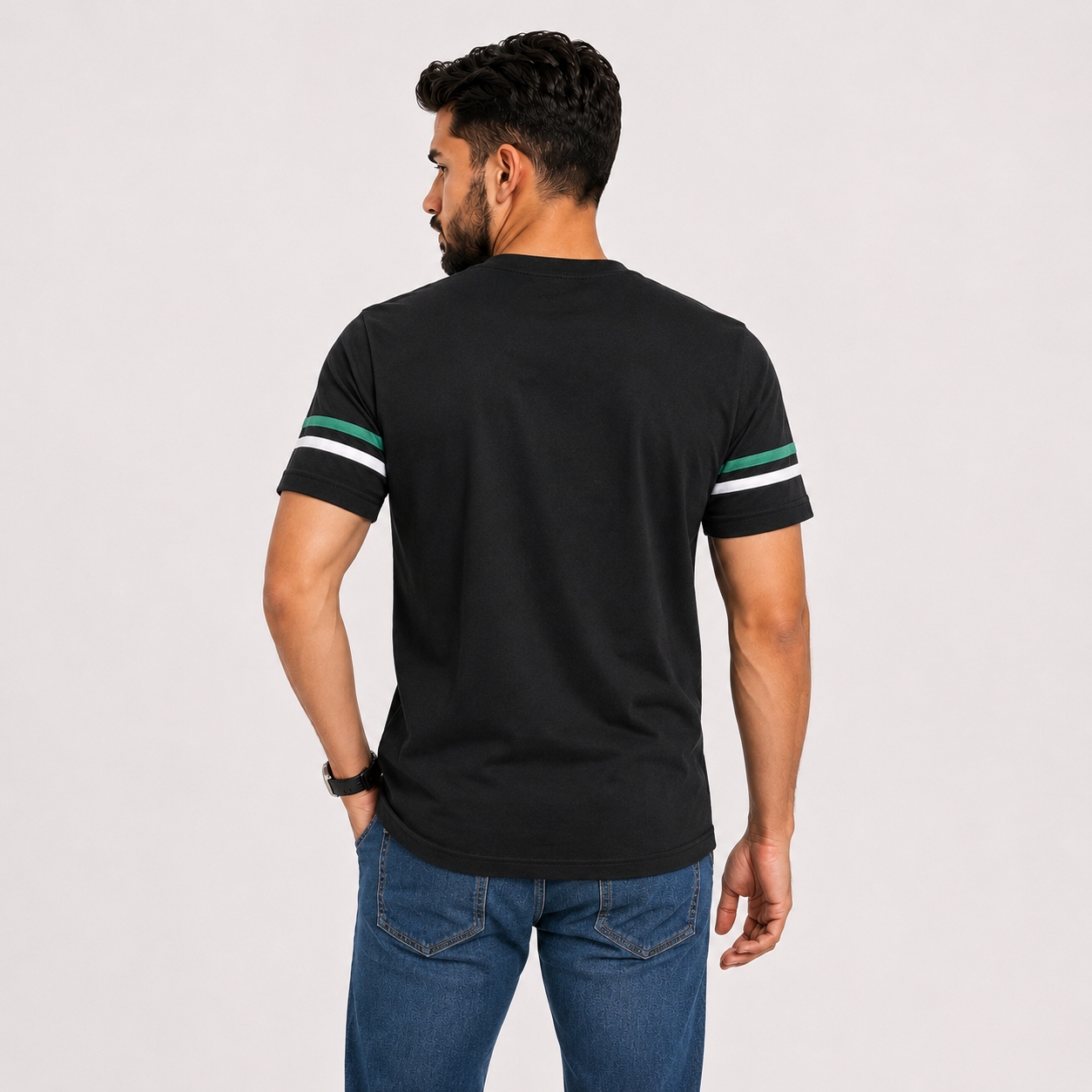 Black Slim Winner Men'S T Shirt - 73873