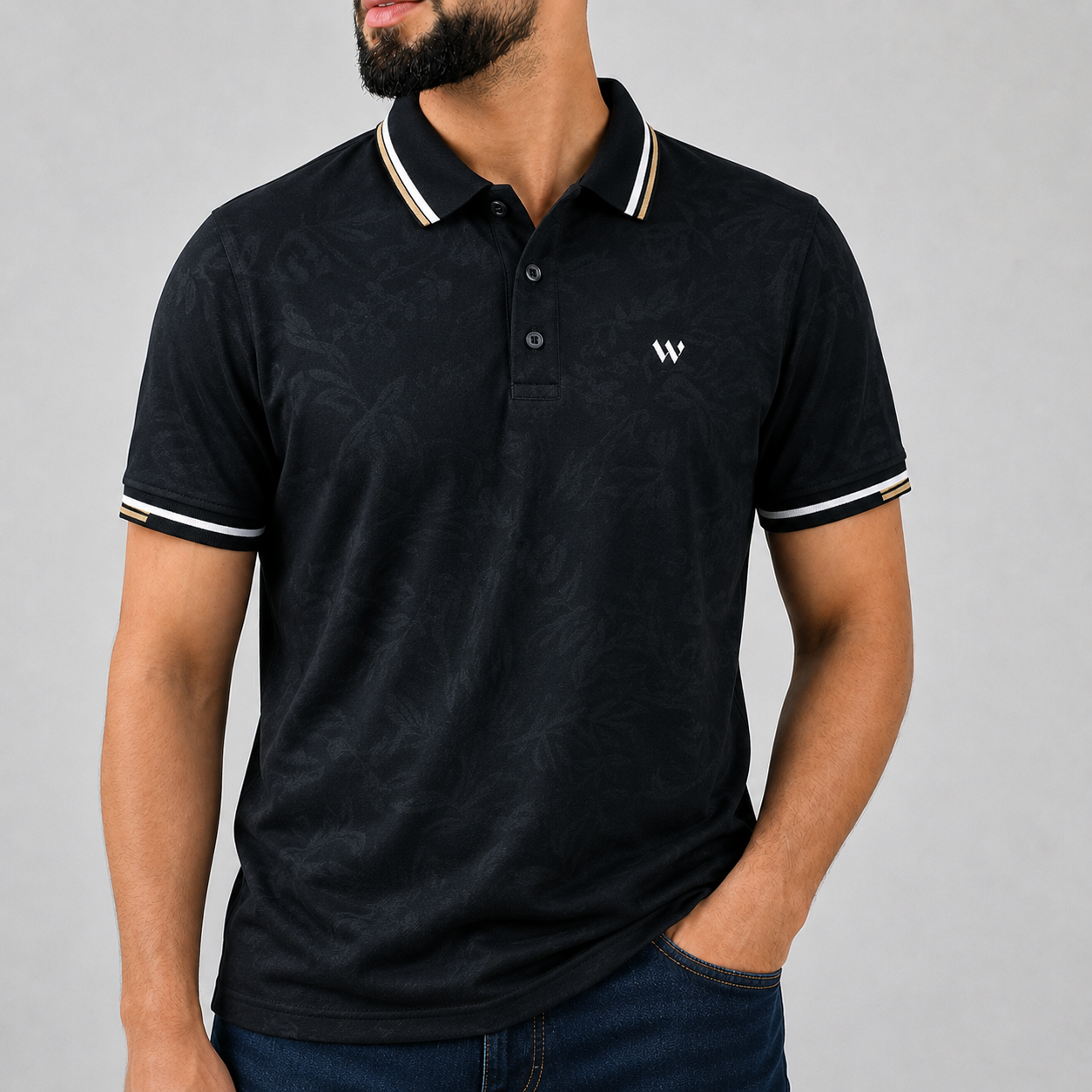 MEN'S BLACK POLO SHIRT - 73537