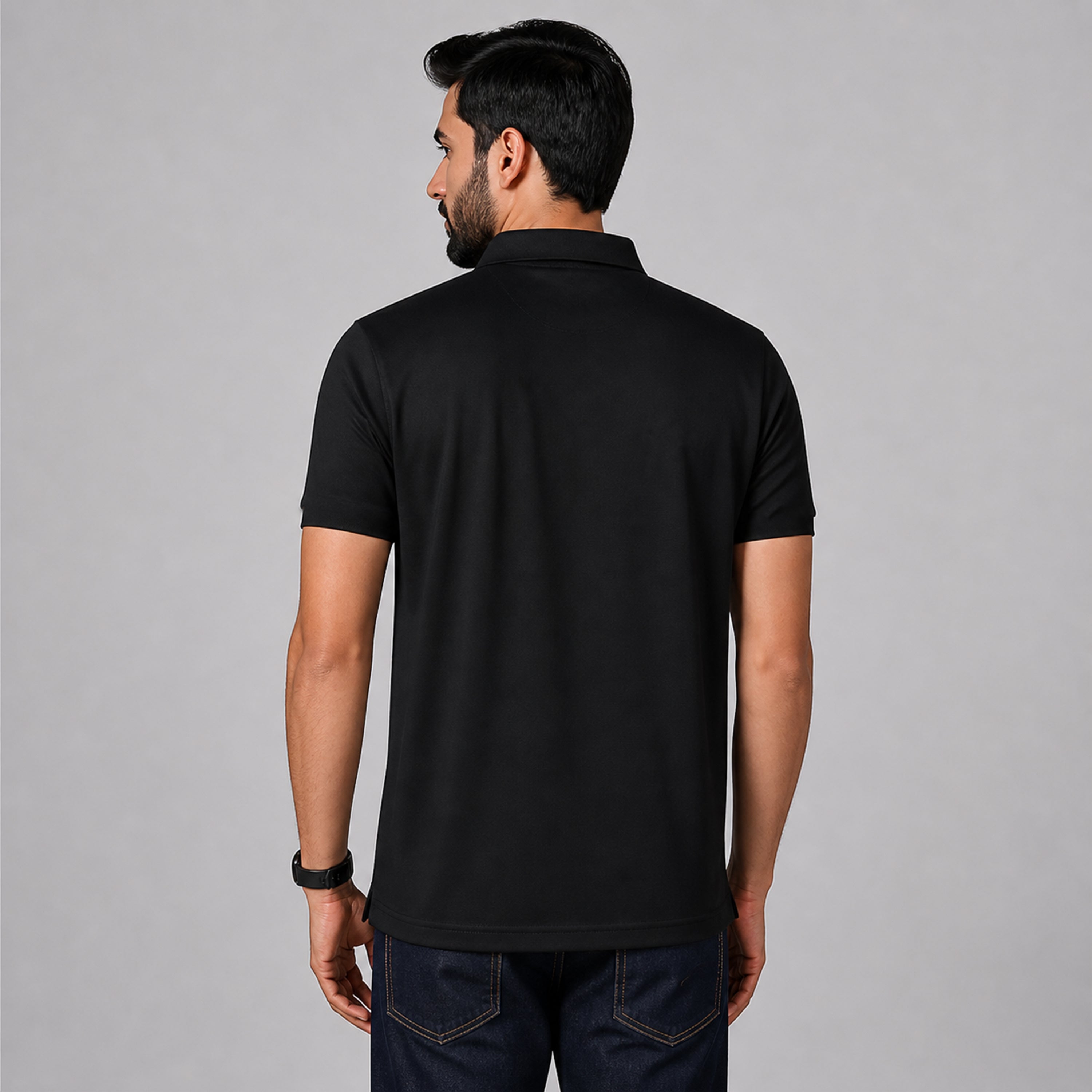 Winner Mens Black Polo T Shirt - 73583