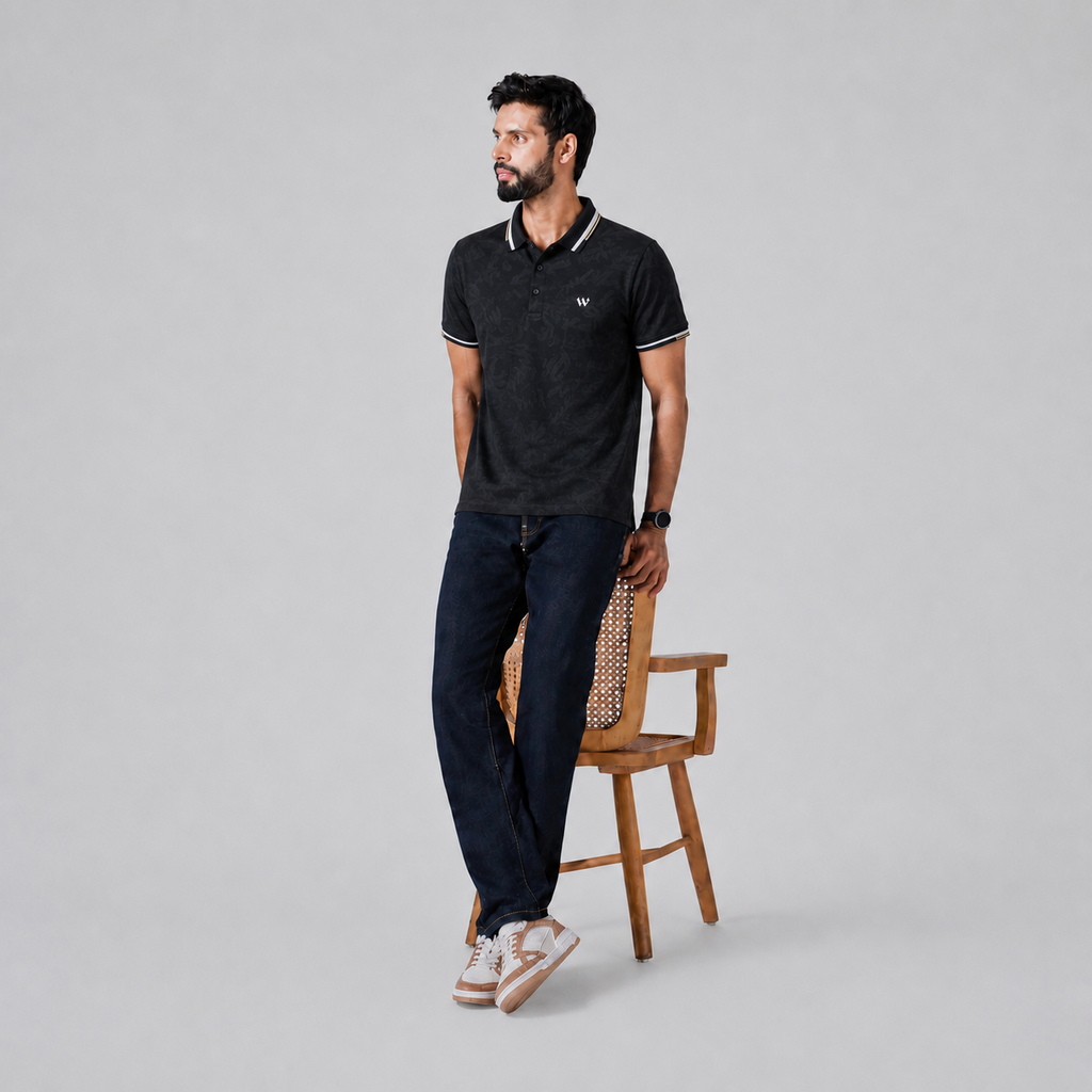 MEN'S BLACK POLO SHIRT - 73537