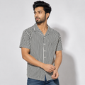 Winner Men's Black & White Print Casual Shirt - 73648