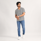 Winner Men's Black & White Print Casual Shirt - 73648