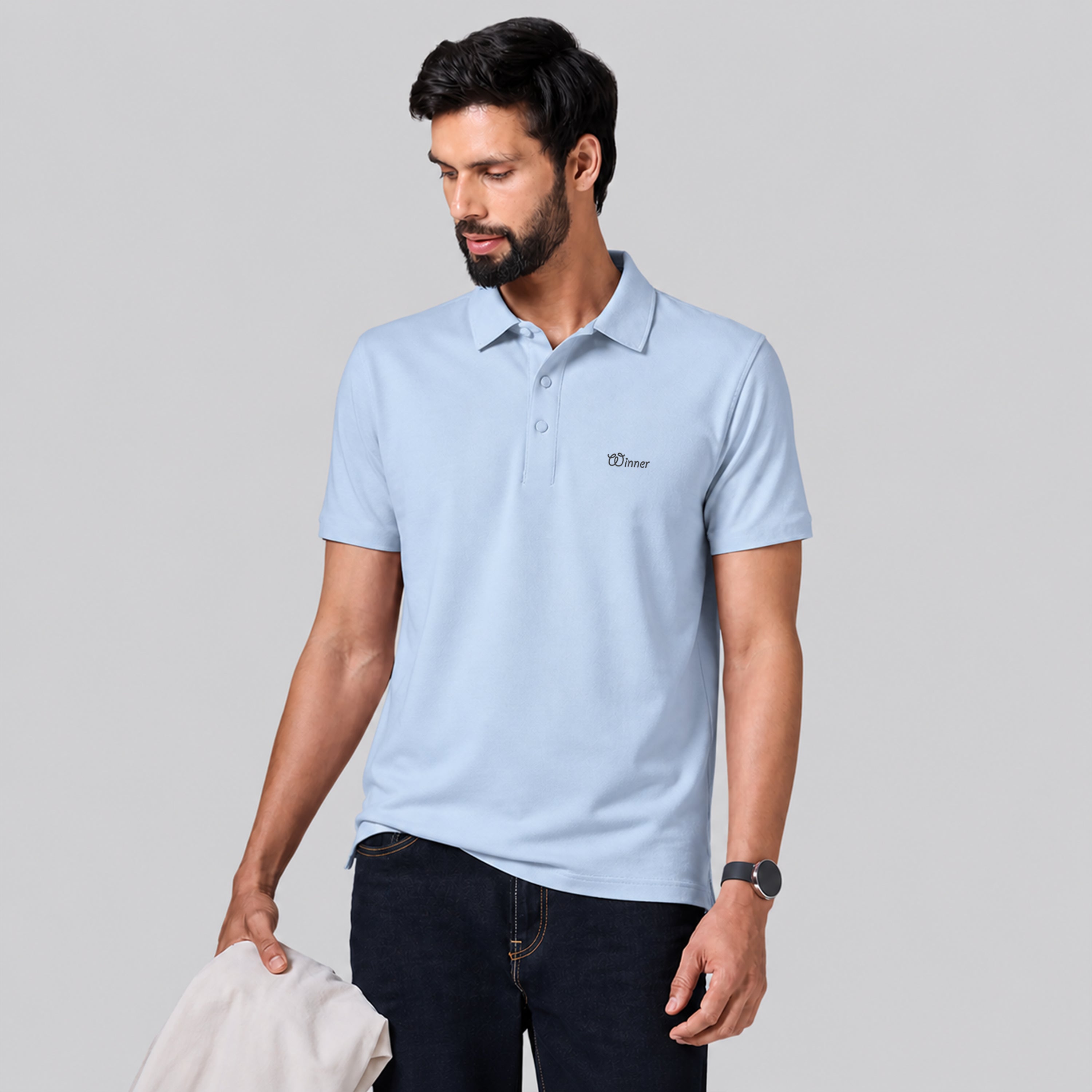 Winner's Mens Blue Polo T Shirt - 73583