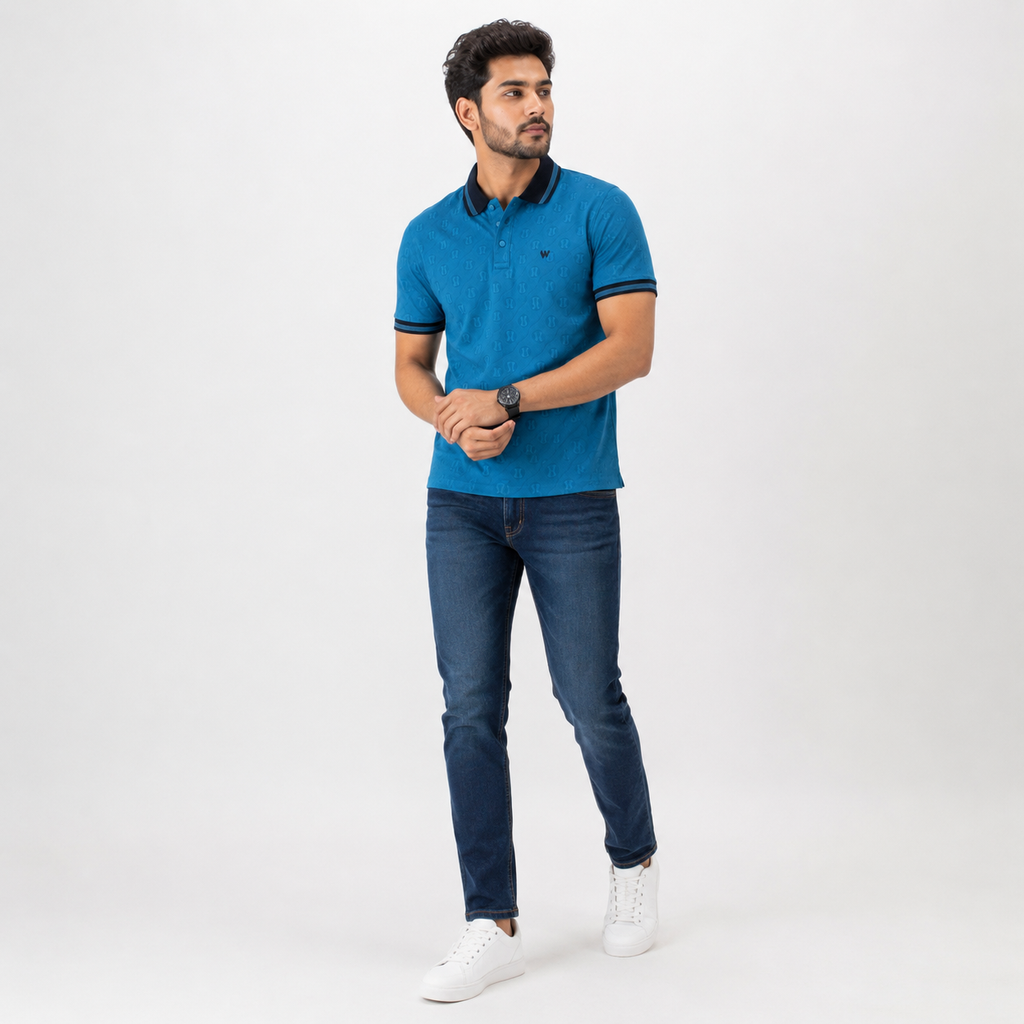Winner Men's Blue B-24 Polo Shirt - 80058