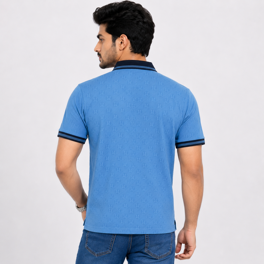 Winner Men's Blue B-25 Polo Shirt - 80058