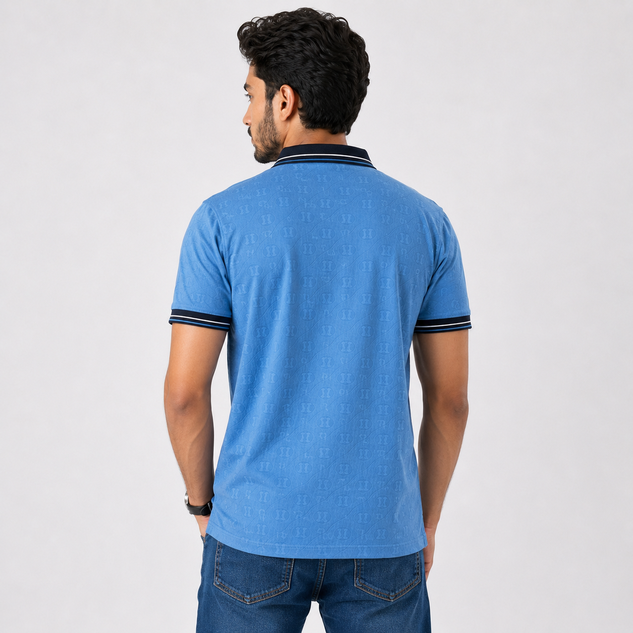 Winner Men's Blue B-25 Polo Shirt - 80059