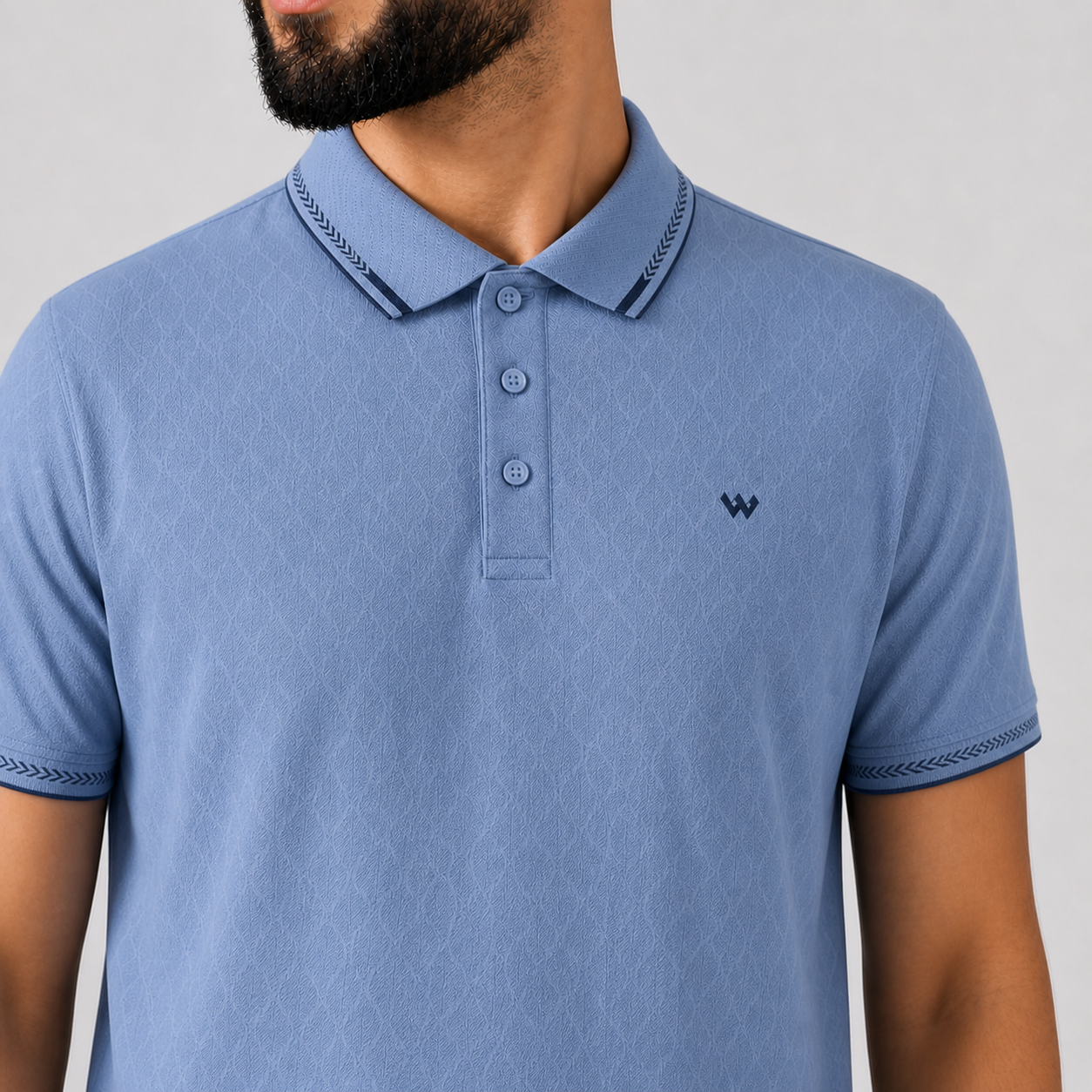 Winner Mens BLUE D-25  Polo T Shirt - 80069