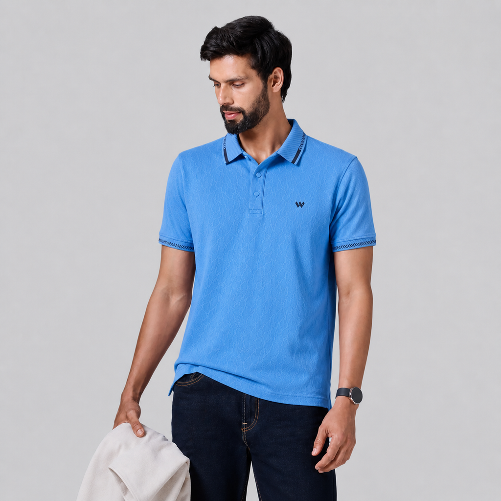 Winner Mens BLUE-D-6  Polo T Shirt - 80069