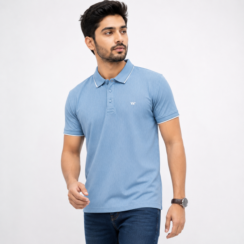 Winner Men's Blue D-24 Polo Shirt - 80071