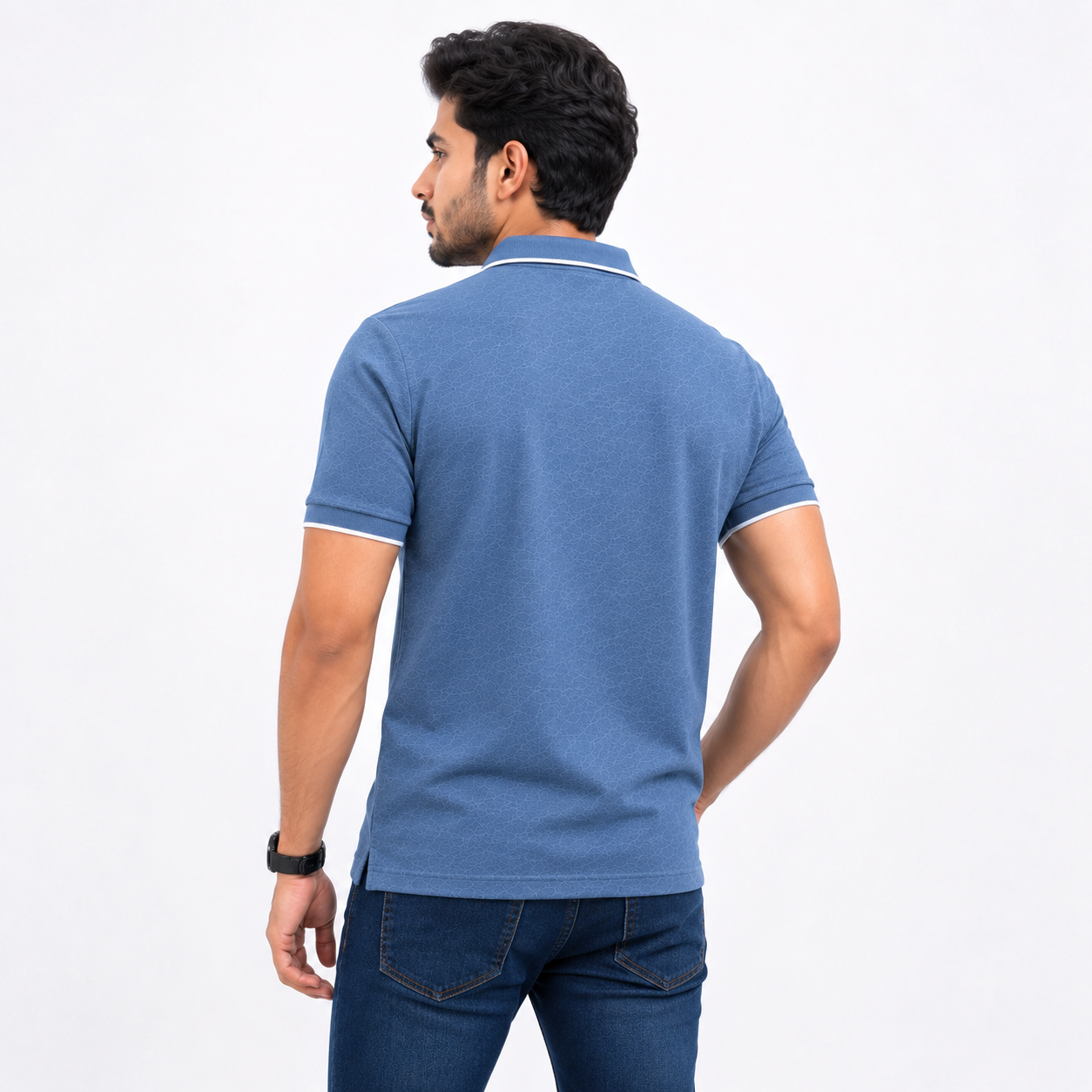 Winner Men's Blue D-25 Polo Shirt - 80071