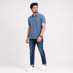 Winner Men's Blue D-25 Polo Shirt - 80071