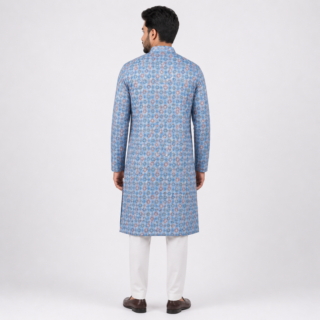 Winner Mens Blue Panjabi - 73914