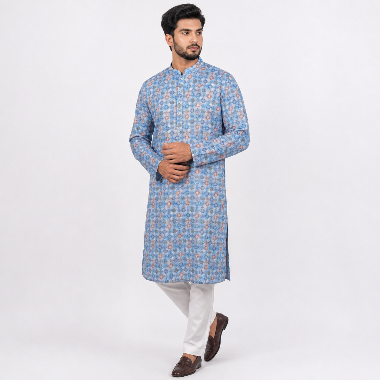 Winner Mens Blue Panjabi - 73914
