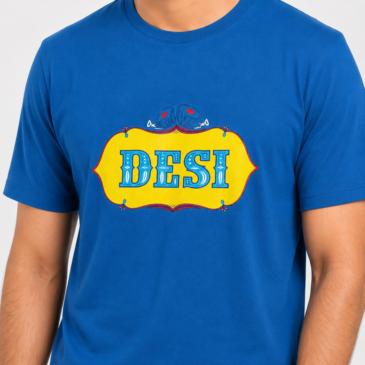 Blue Sapphire Slim Winner Men'S T Shirt - 73962