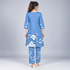 Winner Women's Blue White AOP Cord Set 80190