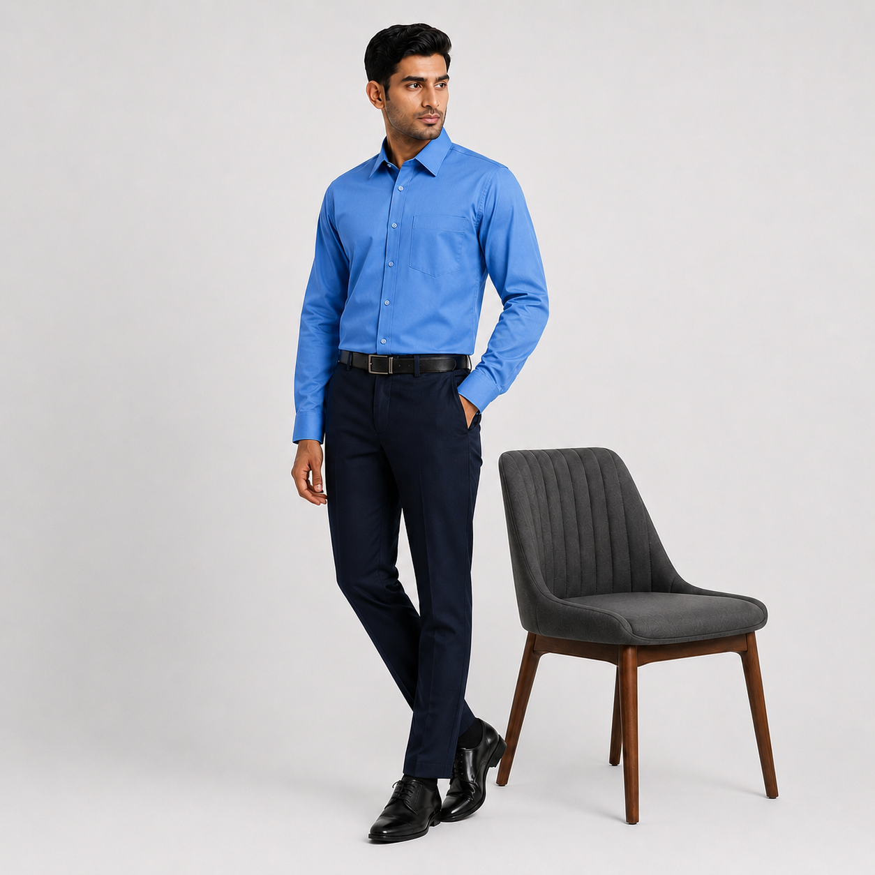Winner Men's Blue Formal Shirt - 73822