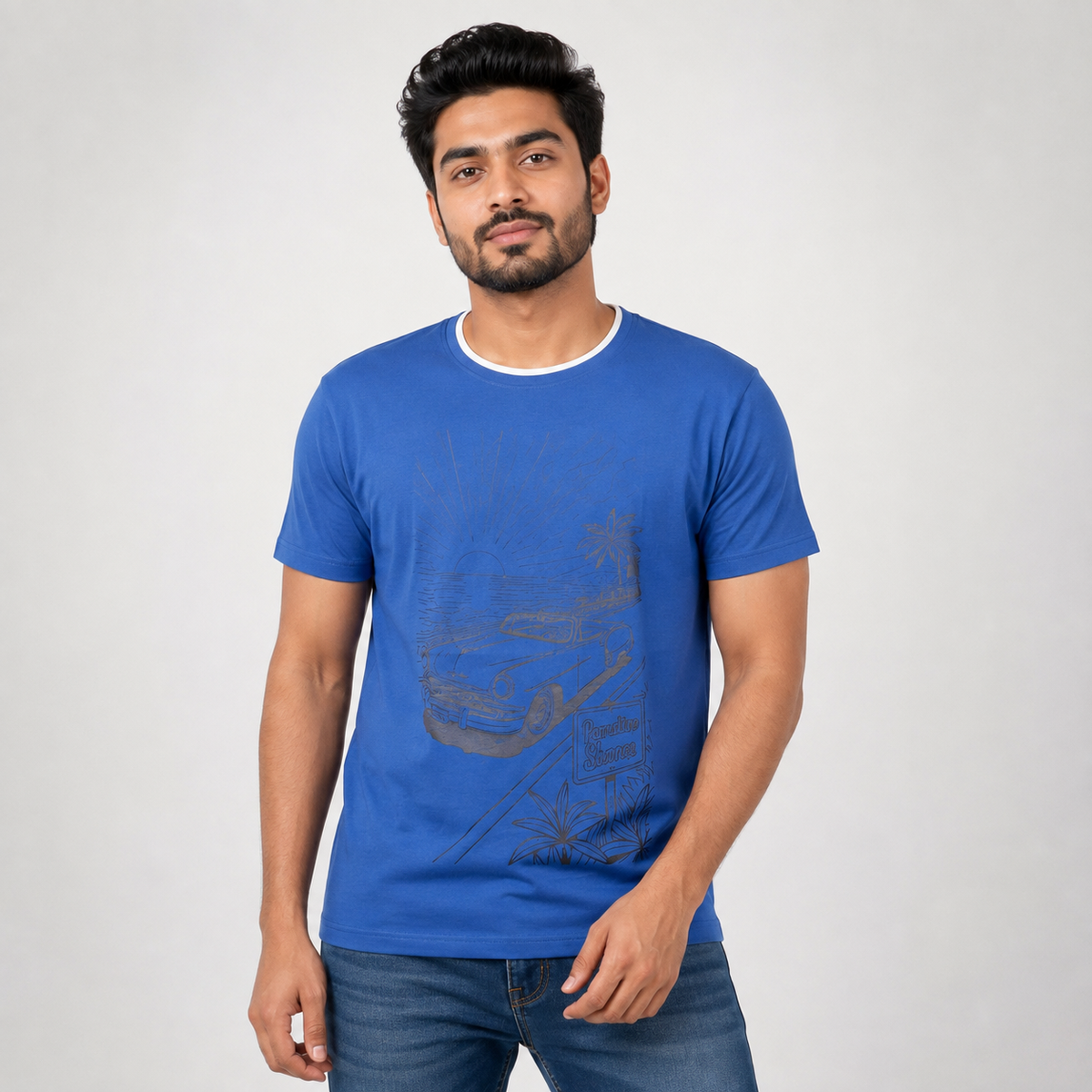 Winner Men's Blue T-Shirt - 80273