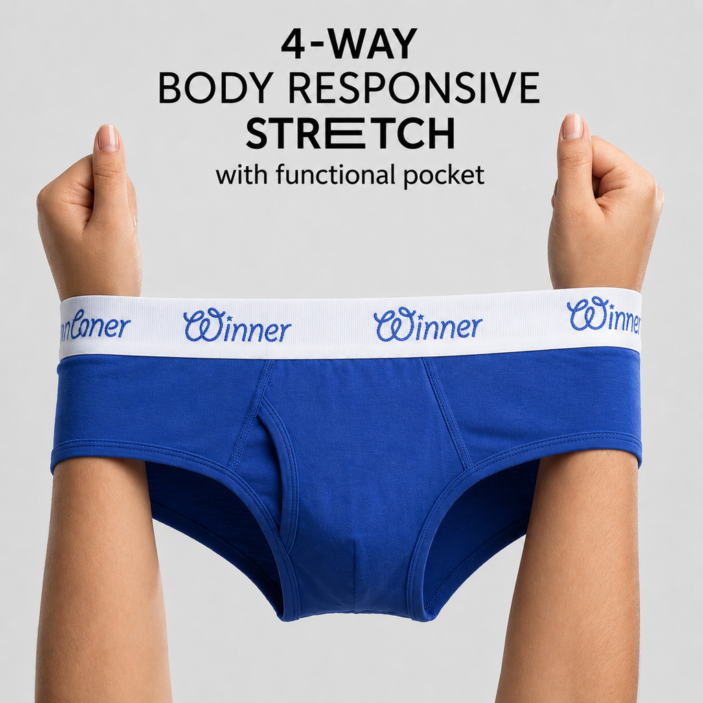 Winner's Mens Blue Deluxe Brief - 43685